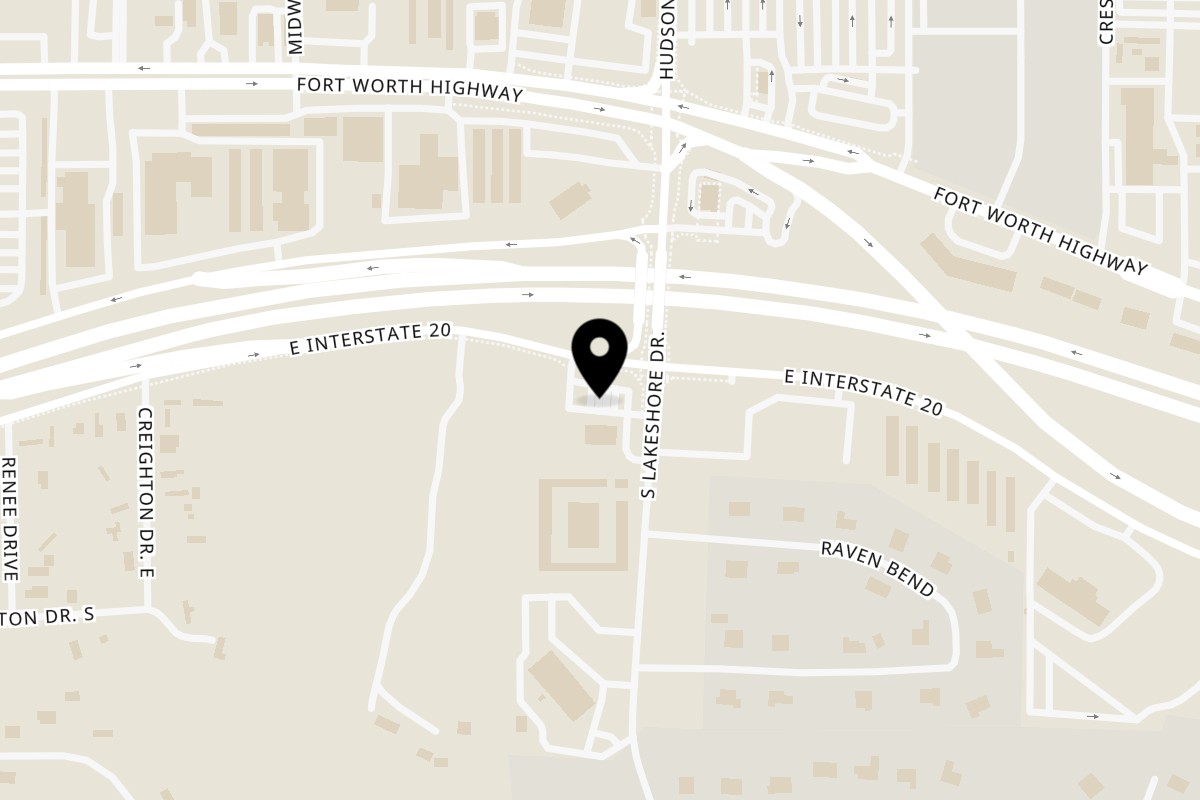 Map showing the location of Taqueria Taxco Hudson on 3196 I-20 in Hudson Oaks