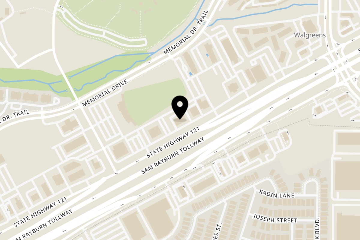 Map showing the location of Taqueria Taxco The Colony on 5101 State Hwy 121 in The Colony